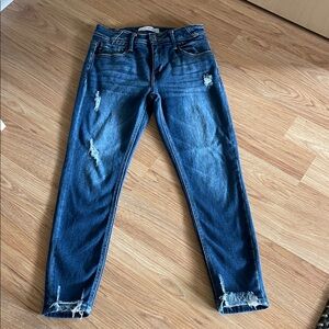 KanCan Dark Blue Distressed Skinny Jeans